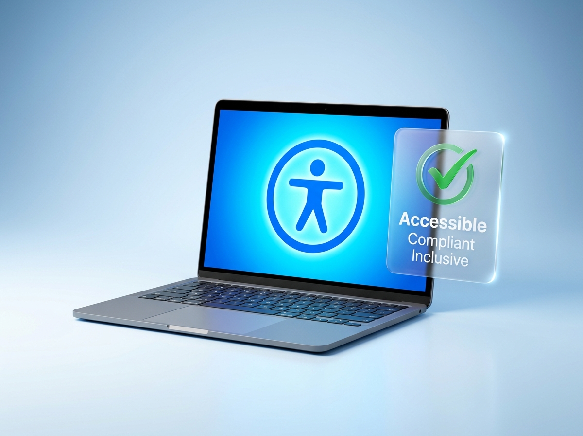 WCAG 2.2 and ADA Accessible Digital Compliance Laptop Interface